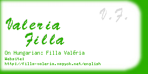 valeria filla business card
